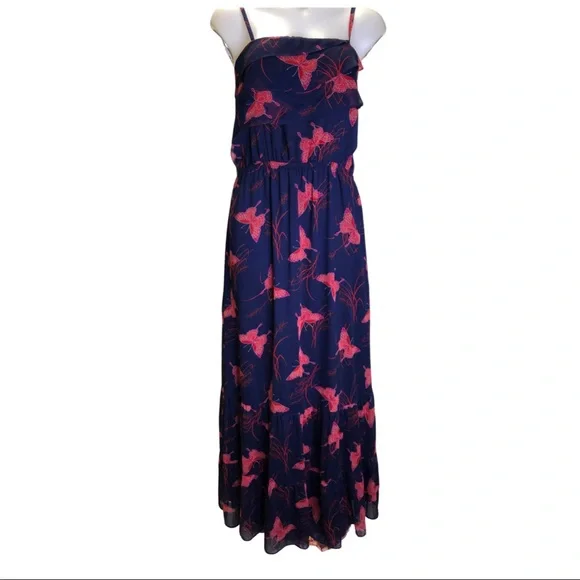 Express | Dresses | Express Maxi Butterfly Dress Sz Medium | Poshmark